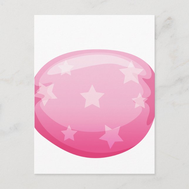 eine rosa Süßigkeit Postkarte (Vorderseite)