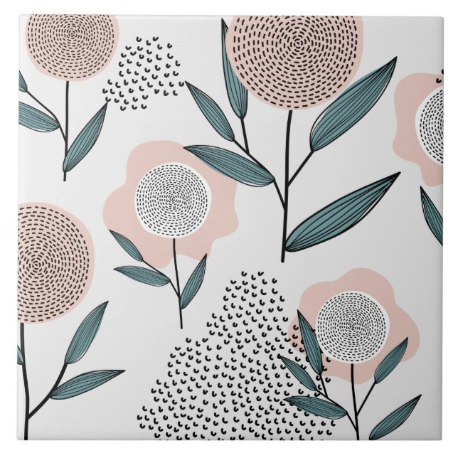 Eine Rose Fliese (Vorderseite)