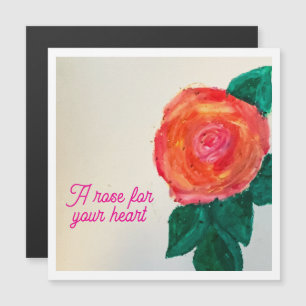 Eine Rose für dein Herz Magnetkarte