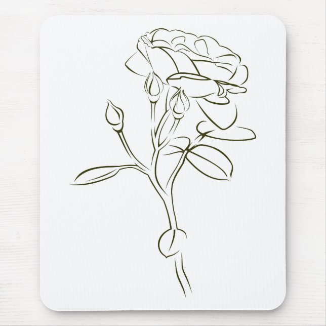 Eine Rose für die Liebste.... Mousepad (Vorne)