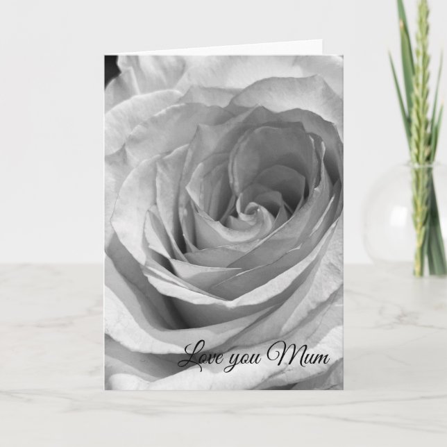 Eine Rose für Mutti Karte (Vorderseite)