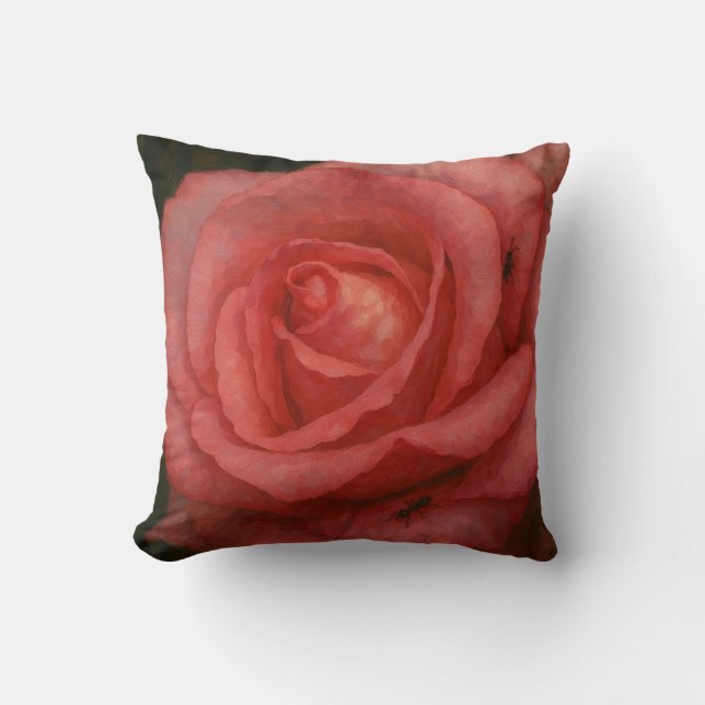 Eine Rose im Blut Kissen (Vorderseite)