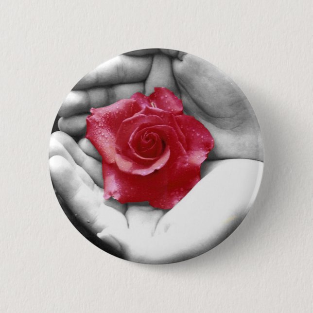 Eine Rose in der Hand 2 Button (Vorderseite)