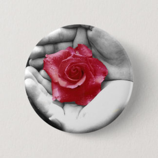 Eine Rose in der Hand 2 Button