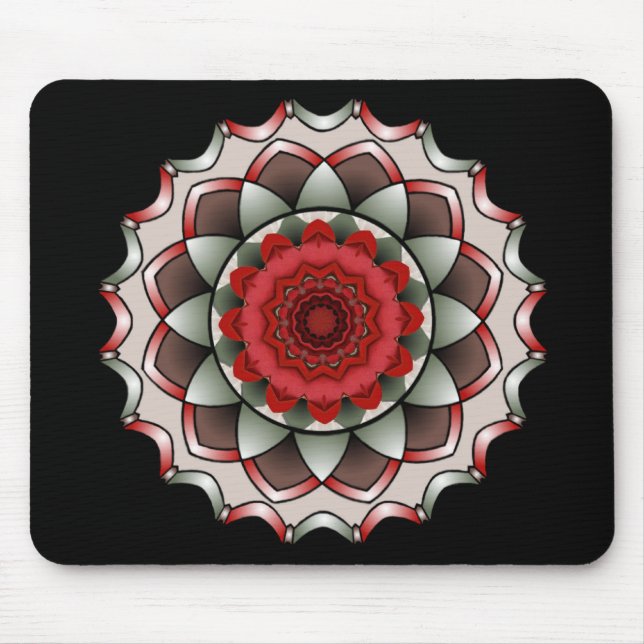 Eine Rose ohne DornenMandala Mousepad (Vorne)