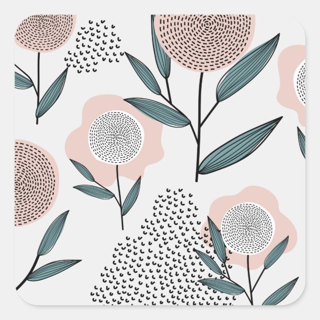 Eine Rose Quadratischer Aufkleber (Vorderseite)