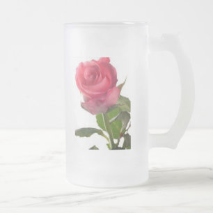 Eine Rosen-Tasse Mattglas Bierglas