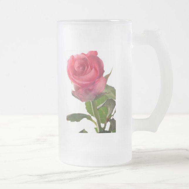 Eine Rosen-Tasse Mattglas Bierglas (Rechts)