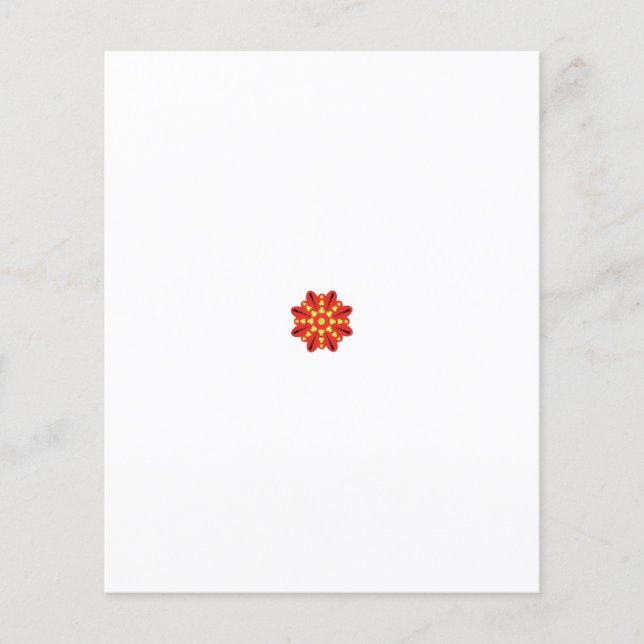 eine rot-gelbe Blume mit schwarzen Punkten Flyer (Vorne)