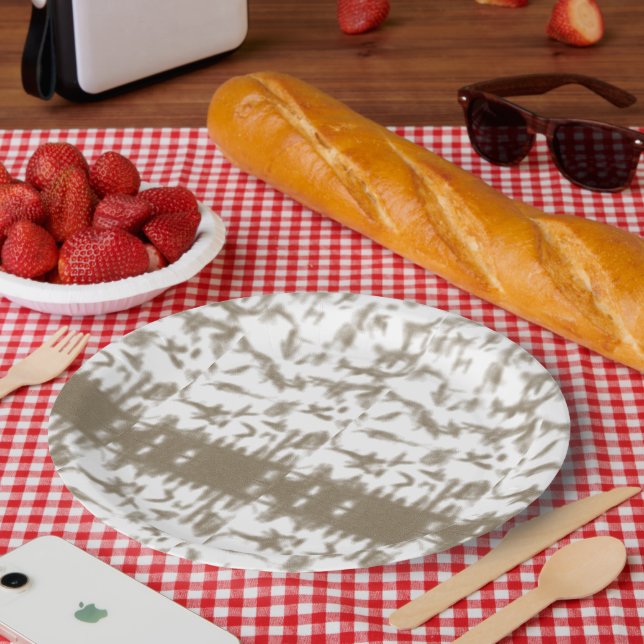 Eine rot-weiße Schweizer Flagge unter klarer Blend Pappteller (Picknick)
