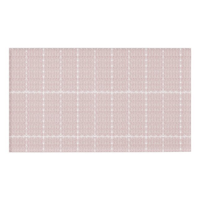 eine rot-weiße Tapete mit einem Muster darauf Namenschild (Vorderseite)