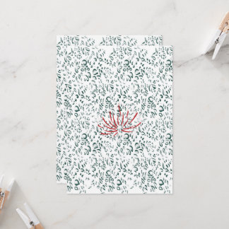 eine rote Blume auf schwarzem Hintergrund Einladung