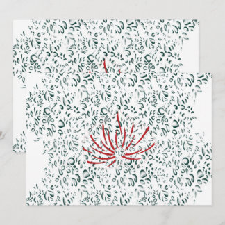 eine rote Blume auf schwarzem Hintergrund Einladung