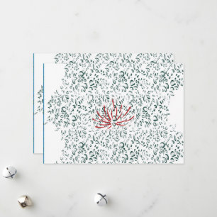 eine rote Blume auf schwarzem Hintergrund Feiertagskarte