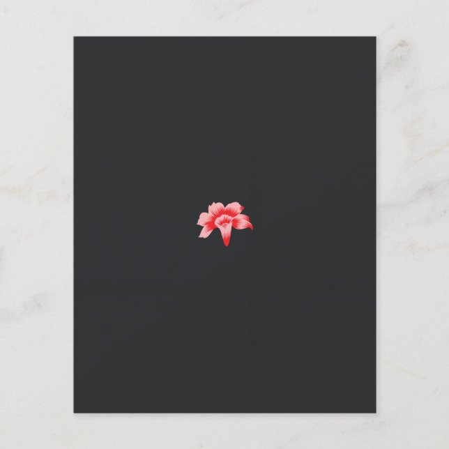 eine rote Blume auf schwarzem Hintergrund Flyer (Vorne)