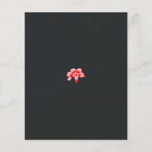eine rote Blume auf schwarzem Hintergrund Flyer