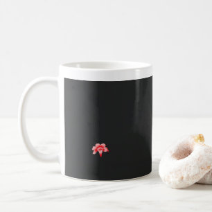 eine rote Blume auf schwarzem Hintergrund Kaffeetasse