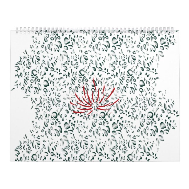 eine rote Blume auf schwarzem Hintergrund Kalender (Titelbild)