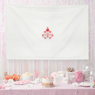 eine rote Blume auf weißem Hintergrund Banner