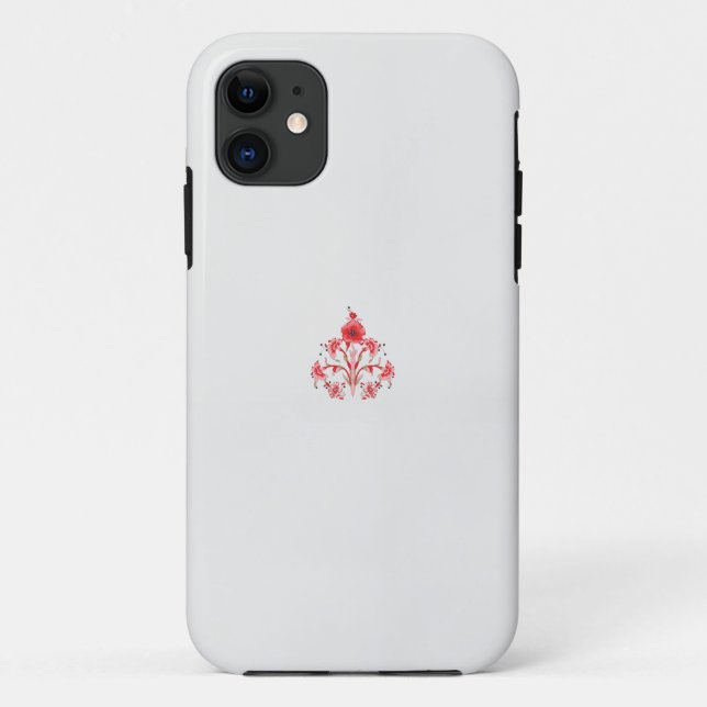 eine rote Blume auf weißem Hintergrund Case-Mate iPhone Hülle (Rückseite)