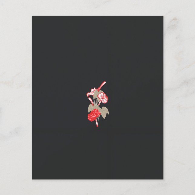 eine rote Blume auf weißem Hintergrund Flyer (Vorne)