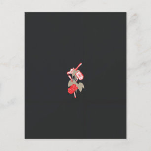 eine rote Blume auf weißem Hintergrund Flyer