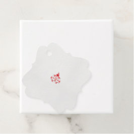 eine rote Blume auf weißem Hintergrund Geschenkanhänger