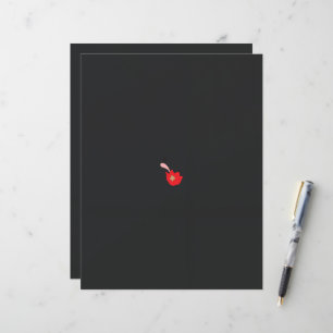 eine rote Blume mit schwarzem Hintergrund
