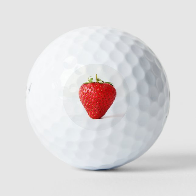 Eine Rote Erdbeere ist 6 gbcnm Golfball (Vorderseite)