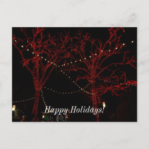 Eine Rote Pair Happy Holidays Postkarte