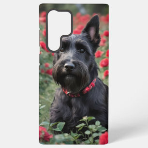 "Eine rote Rose für den schwarzen Scottish Terrier Samsung Galaxy Hülle