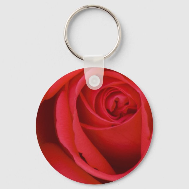Eine Rote Rose für Sie Schlüsselanhänger (Vorderseite)