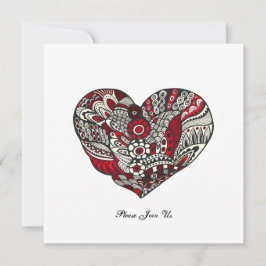 Eine rote Touch Einladung