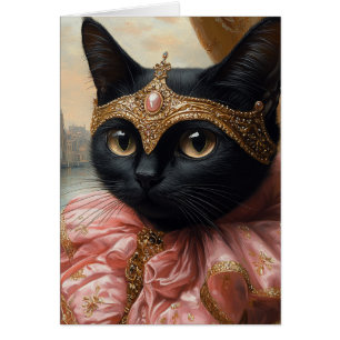 Eine Royal Black Cat in Rosa und Gold