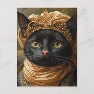 Eine Royal Black Cat Postkarte