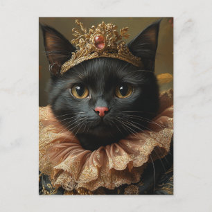 Eine Royal Black Cat Postkarte