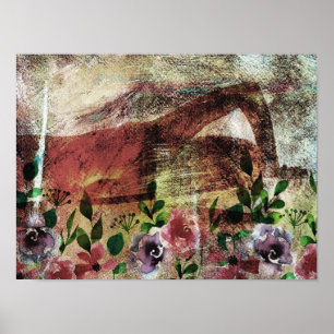 Eine rückwärtige Ansicht einer Frau mit einem Schw Poster