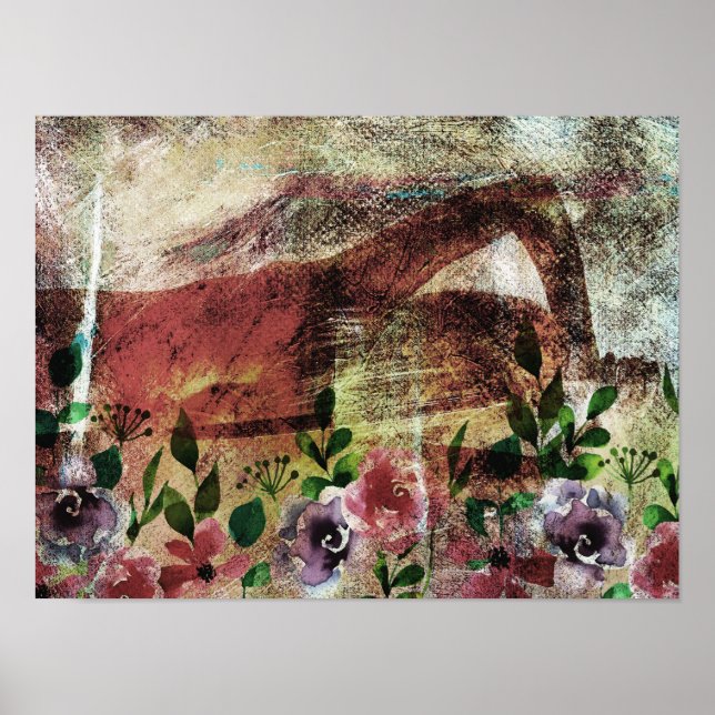 Eine rückwärtige Ansicht einer Frau mit einem Schw Poster (Vorne)