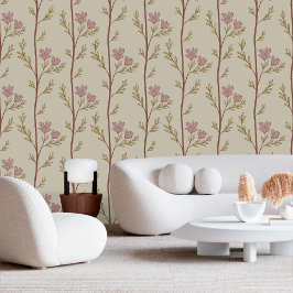 Eine ruhige Reise XL 1c grün verlasst rosa Blume Tapete