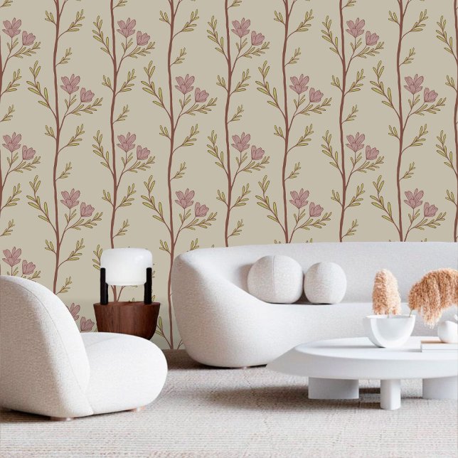 Eine ruhige Reise XL 1c grün verlasst rosa Blume Tapete (Von Creator hochgeladen)