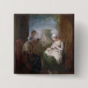 Eine ruhige Zeit, c.1810 (Öl auf Leinwand) Button
