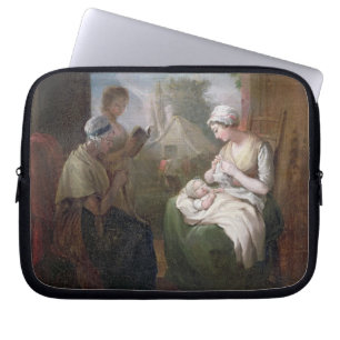 Eine ruhige Zeit, c.1810 (Öl auf Leinwand) Laptopschutzhülle