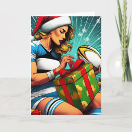 Eine ruhmby Christmas - Rugby Grußkarte Feiertagskarte