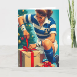 Eine ruhmby Christmas - Rugby Grußkarte Feiertagskarte