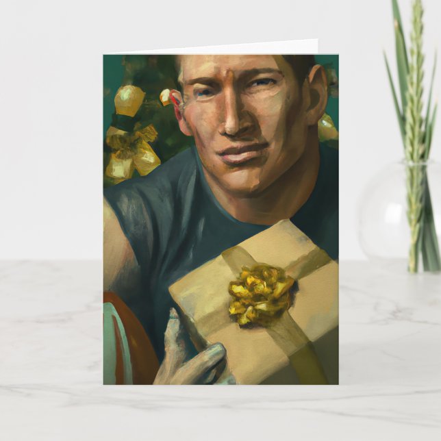 Eine ruhmby Christmas - Rugby Grußkarte Feiertagskarte (Vorderseite)