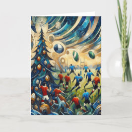 Eine ruhmby Christmas - Rugby Grußkarte Feiertagskarte