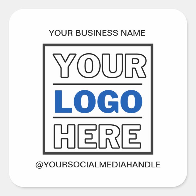 Eine runde berufliche Sondermarke Classic Round Quadratischer Aufkleber (Vorderseite)