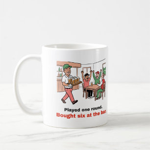 Eine Runde gespielt, sechs am Tresen gekauft: Golf Kaffeetasse