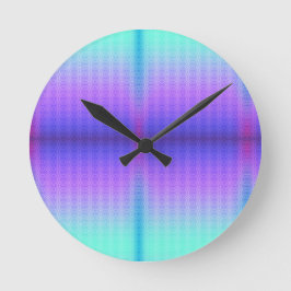 Eine runde Uhr mit einem Farbverlauf-Design