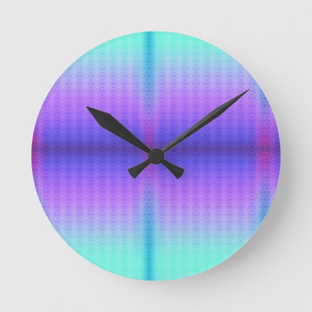 Eine runde Uhr mit einem Farbverlauf-Design (Vorderseite)